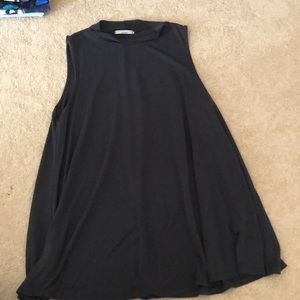 Charcoal flowy tank top